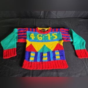 Vintage Kids Boston Traders Colorblock Sweater Size 7